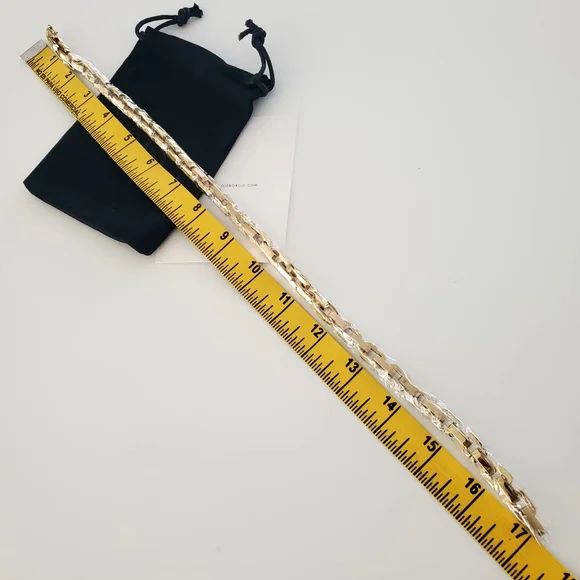 nwt Eddie Borgo Supra 17" Link Statement Gold Necklace - Picture 5 of 5